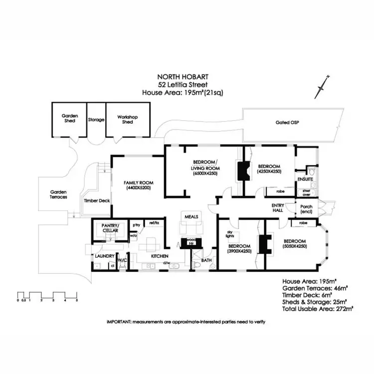 Floorplan of Homely house listing, 52 Letitia Street, North Hobart TAS 7000
