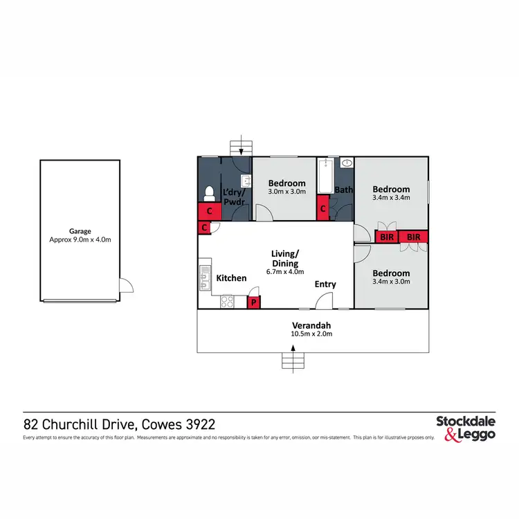 Floorplan of Homely house listing, 82 Churchill Drive, Cowes VIC 3922