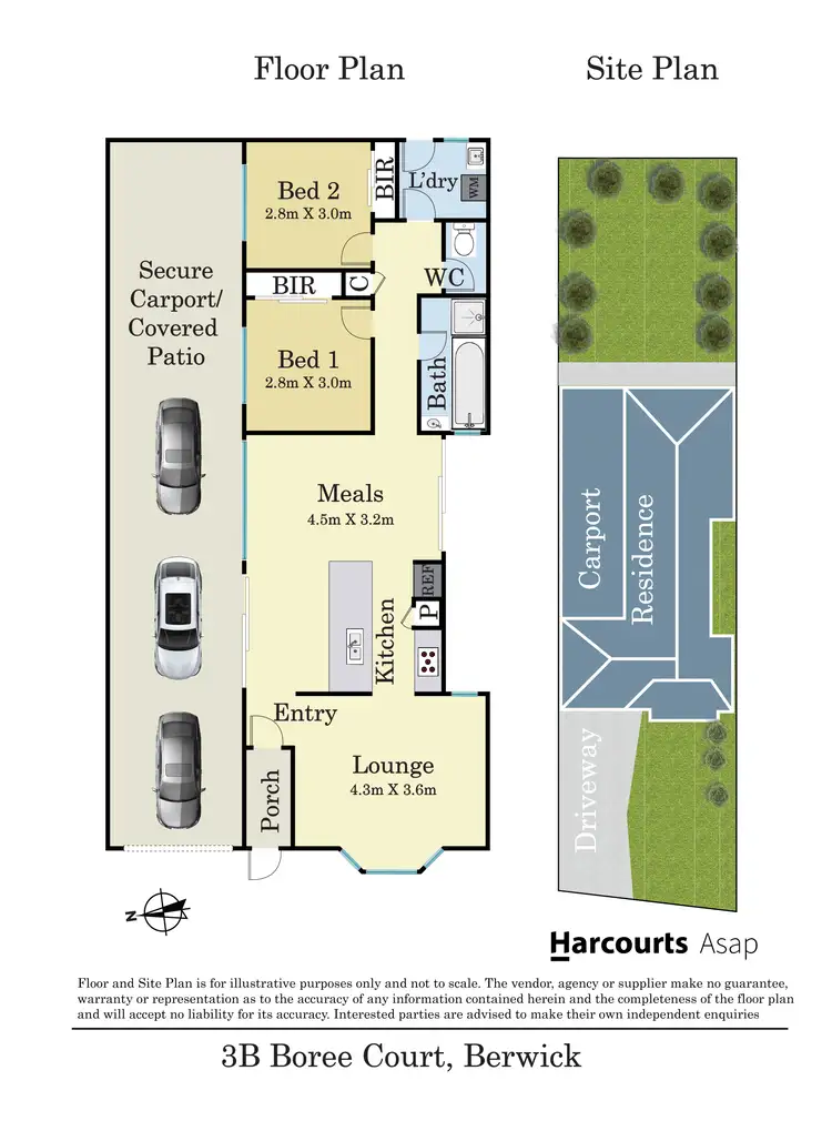 Floorplan of Homely unit listing, 3B Boree Court, Berwick VIC 3806