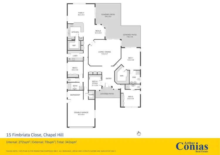 Floorplan of Homely house listing, 15 Fimbriata Close, Chapel Hill QLD 4069