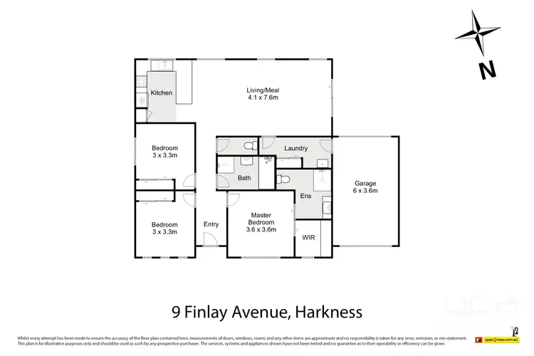 Floorplan of Homely house listing, 9 Finlay Avenue, Harkness VIC 3337