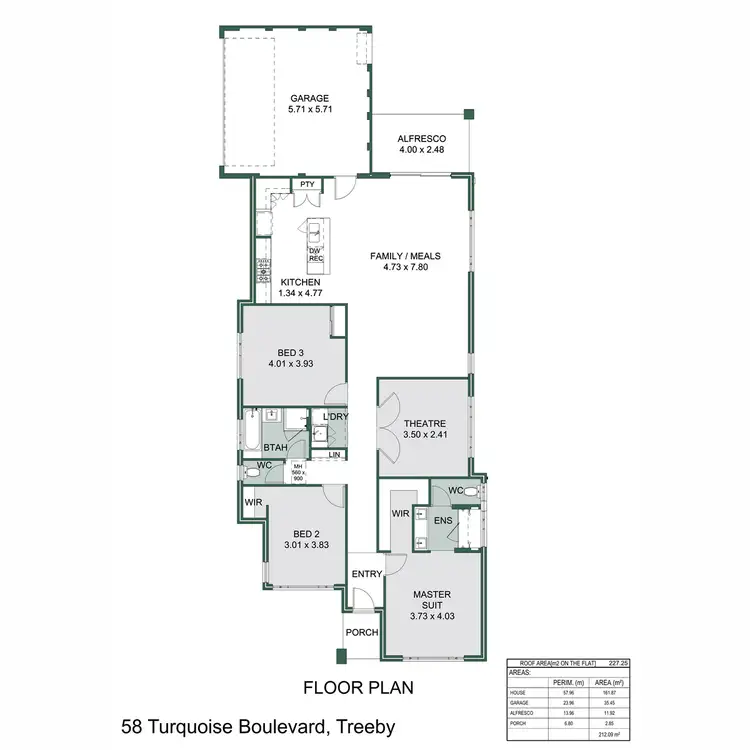 Floorplan of Homely house listing, 58 Turquoise Boulevard, Treeby WA 6164