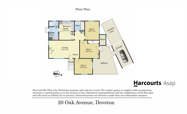 Floorplan of Homely house listing, 20 Oak Avenue, Doveton VIC 3177