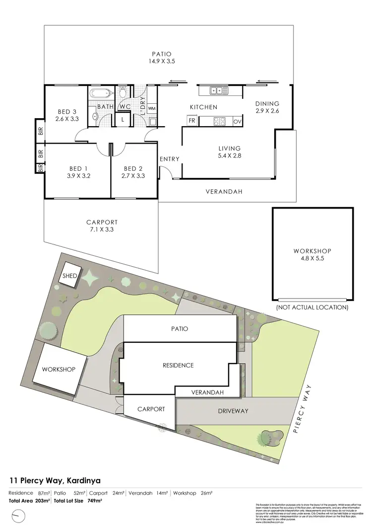 Floorplan of Homely house listing, 11 Piercy Way, Kardinya WA 6163