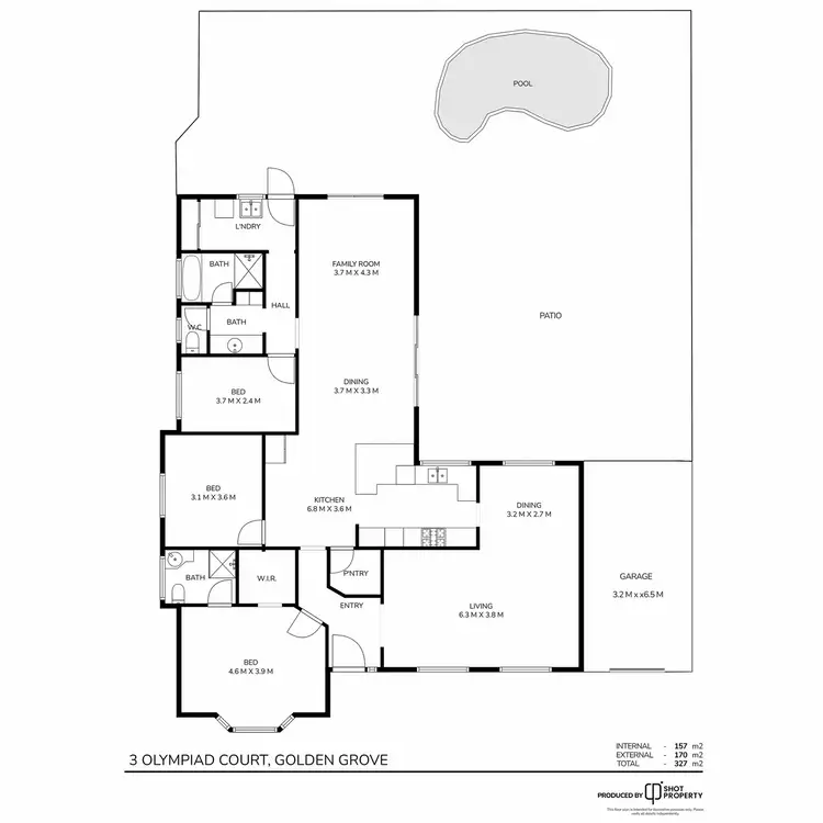 Floorplan of Homely house listing, 3 Olympiad Court, Golden Grove SA 5125