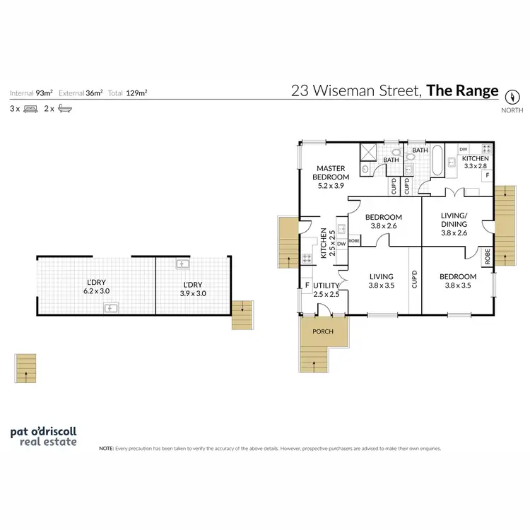Floorplan of Homely semi-detached listing, 1&2/23 Wiseman Street, The Range QLD 4700