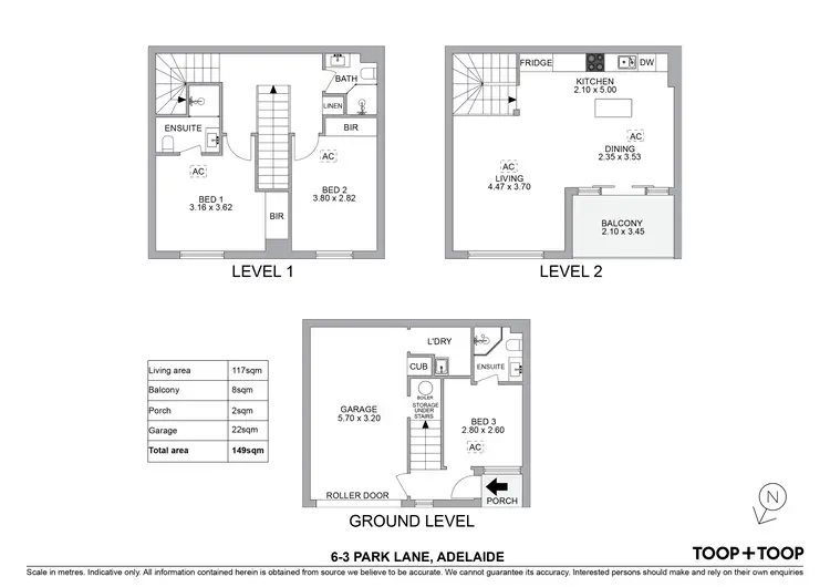 Floorplan of Homely townhouse listing, 6/3 Park Lane, Adelaide SA 5000