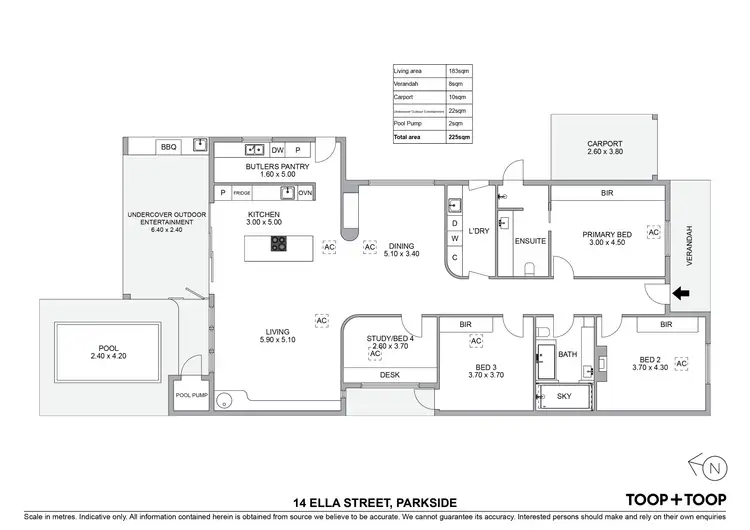 Floorplan of Homely house listing, 14 Ella Street, Parkside SA 5063