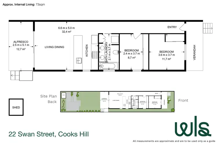 Floorplan of Homely house listing, 22 Swan Street, Cooks Hill NSW 2300