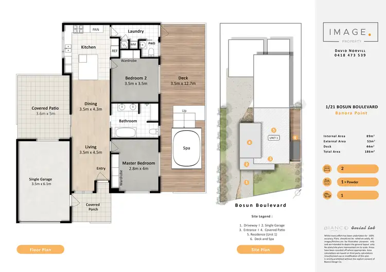 Floorplan of Homely semi-detached listing, 1/21 Bosun Boulevard, Banora Point NSW 2486