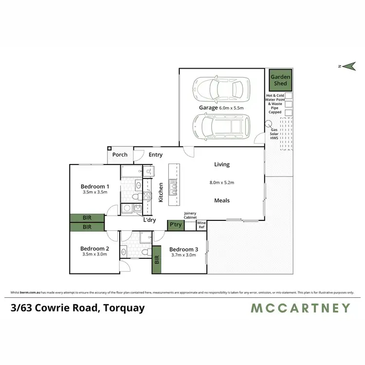 Floorplan of Homely unit listing, 3/63 Cowrie Road, Torquay VIC 3228