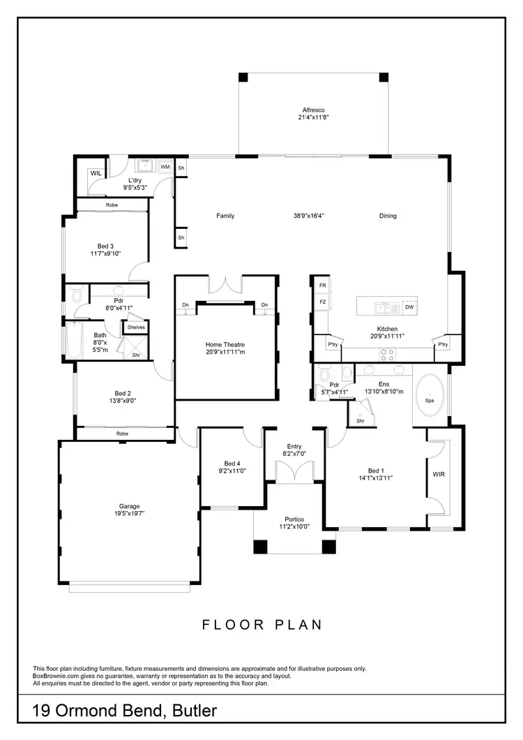 Floorplan of Homely house listing, 19 Ormond Bend, Butler WA 6036