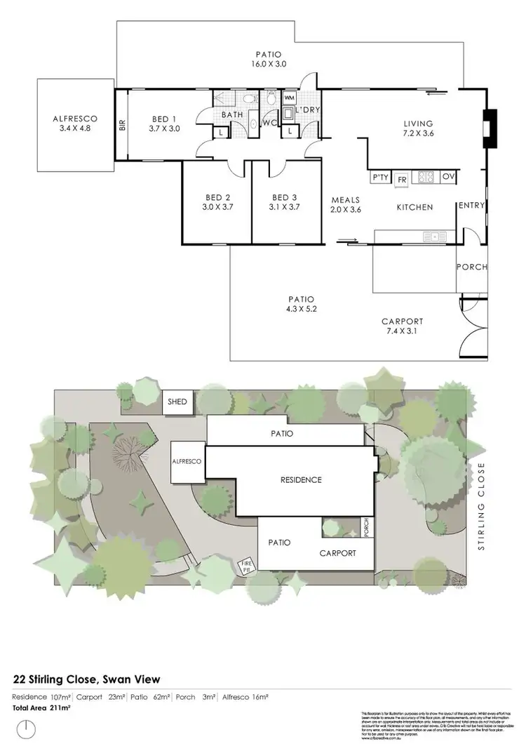 Floorplan of Homely house listing, 22 Stirling Close, Swan View WA 6056