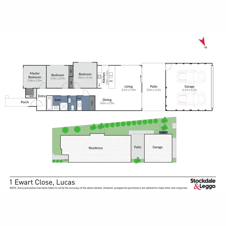 Floorplan of Homely house listing, 1 Ewart Close, Lucas VIC 3350
