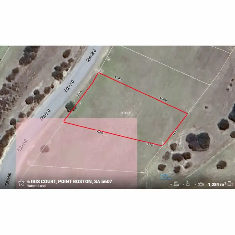 Floorplan of Homely land listing, LOT 107, 6 Ibis Circuit, Point Boston SA 5607