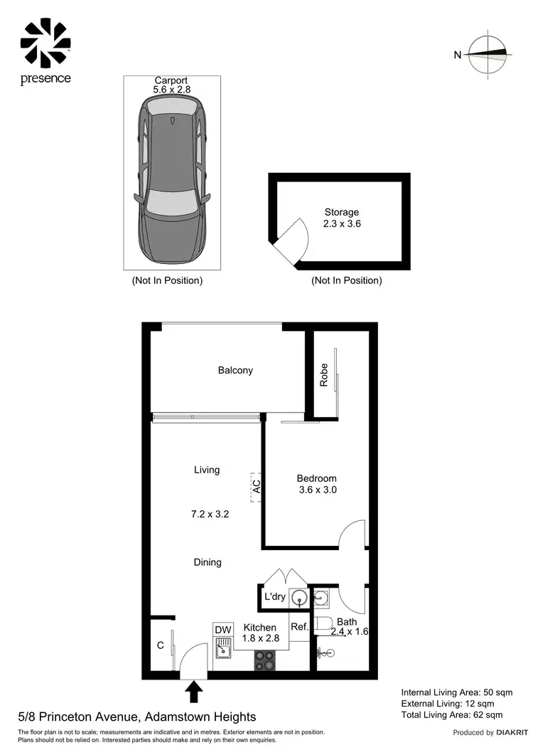 Floorplan of Homely unit listing, 5/8 Princeton Avenue, Adamstown Heights NSW 2289