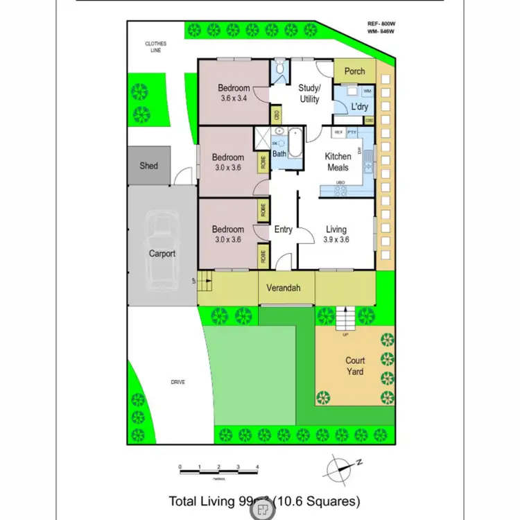 Floorplan of Homely townhouse listing, 1/17 Henrietta Street, Warragul VIC 3820