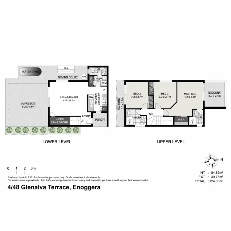 Floorplan of Homely townhouse listing, 4/48 Glenalva Terrace, Enoggera QLD 4051