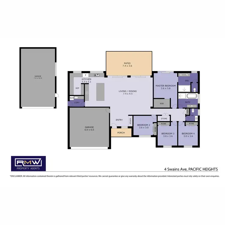 Floorplan of Homely house listing, 4 Swains Avenue, Pacific Heights QLD 4703