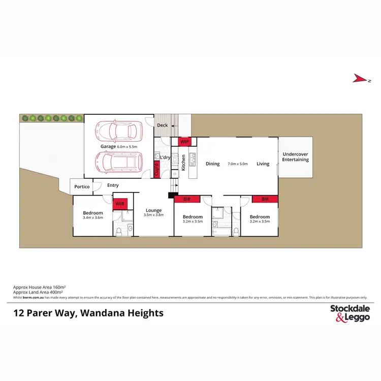 Floorplan of Homely house listing, 12 Parer Way, Wandana Heights VIC 3216