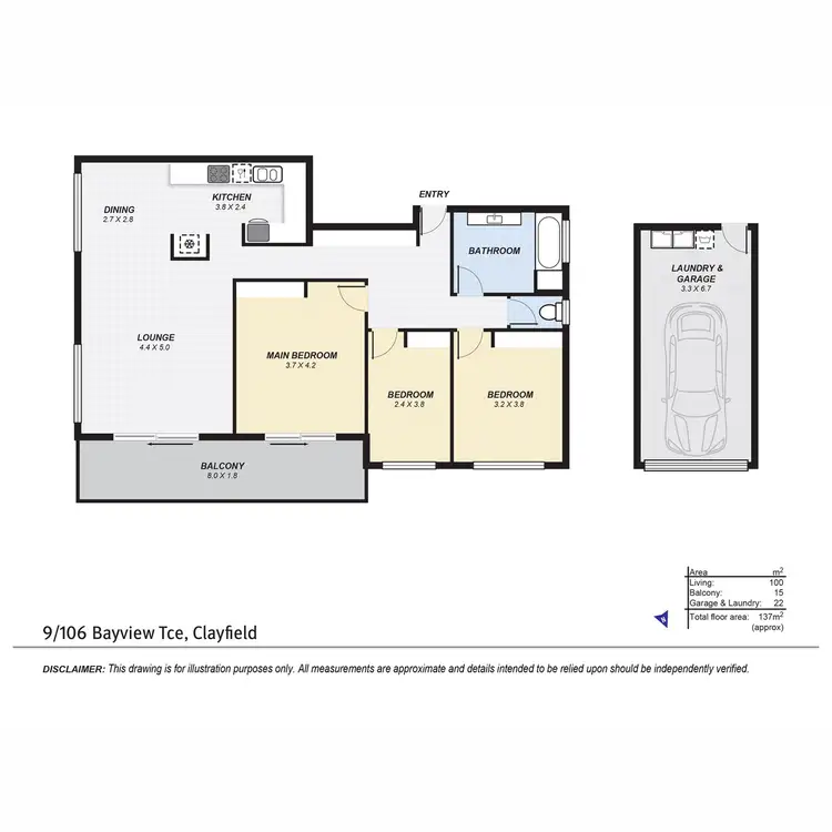 Floorplan of Homely unit listing, 9/106 Bayview Terrace, Clayfield QLD 4011