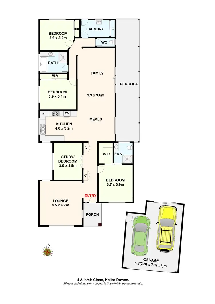 Floorplan of Homely house listing, 4 Alistair Close, Keilor Downs VIC 3038