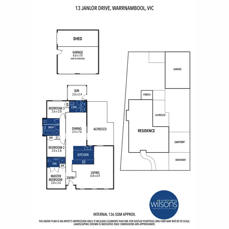 Floorplan of Homely house listing, 13 Janlor Drive, Warrnambool VIC 3280