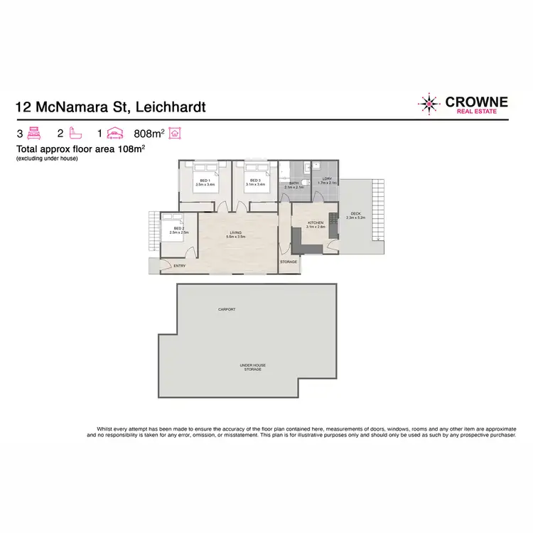 Floorplan of Homely house listing, 12 McNamara Street, Leichhardt QLD 4305