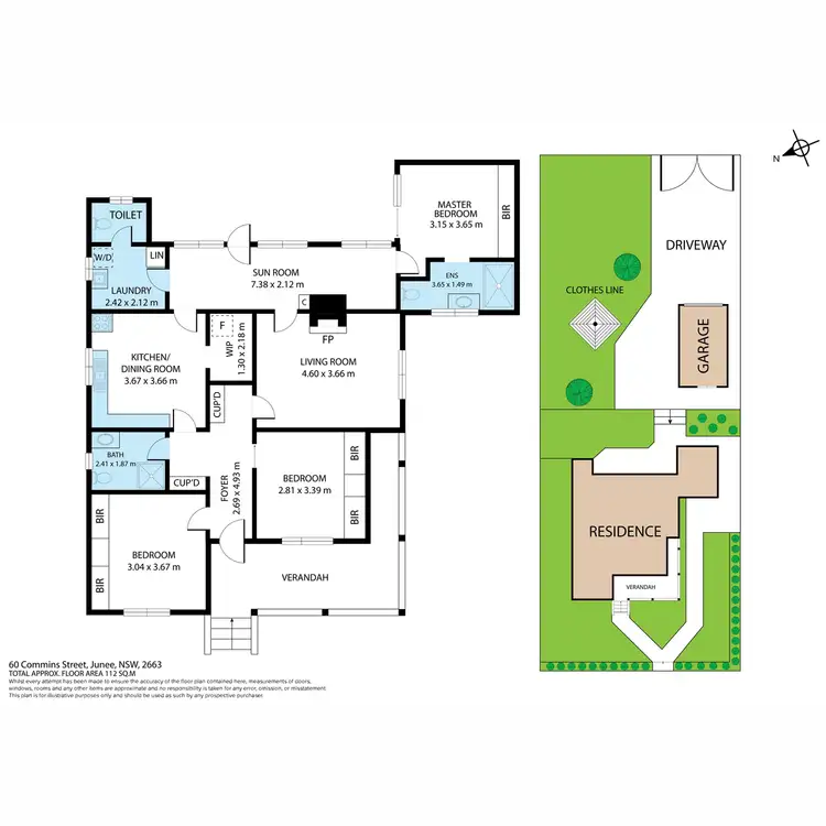 Floorplan of Homely house listing, 60 Commins  Street, Junee NSW 2663
