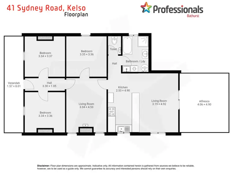 Floorplan of Homely house listing, 41 Sydney Road, Kelso NSW 2795