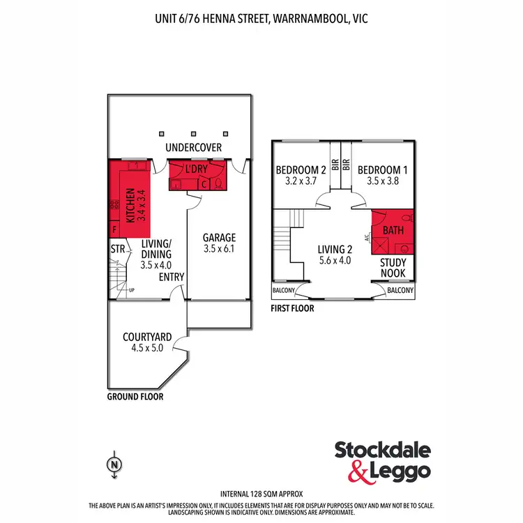 Floorplan of Homely unit listing, 6/76 Henna Street, Warrnambool VIC 3280