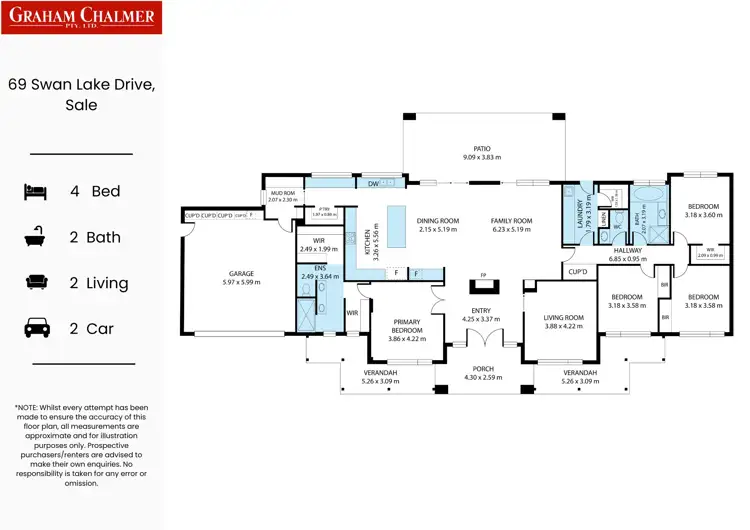Floorplan of Homely house listing, 69 Swan Lake Drive, Sale VIC 3850