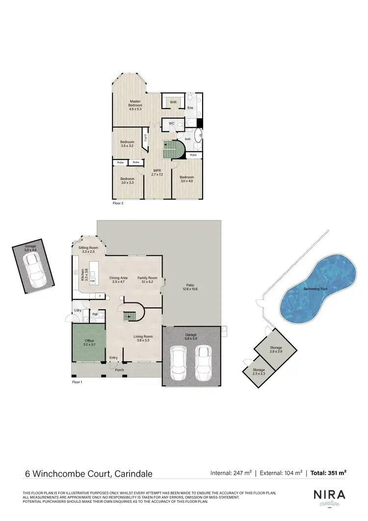 Floorplan of Homely house listing, 6 Winchcombe Court, Carindale QLD 4152