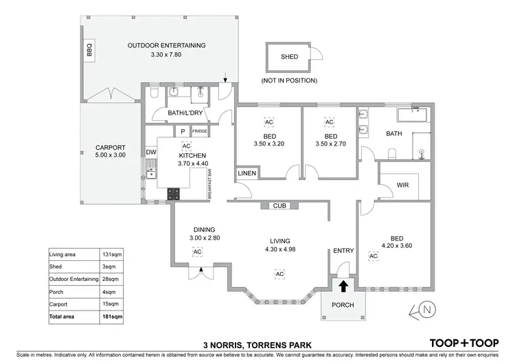 Floorplan of Homely house listing, 3 Norris Court, Torrens Park SA 5062