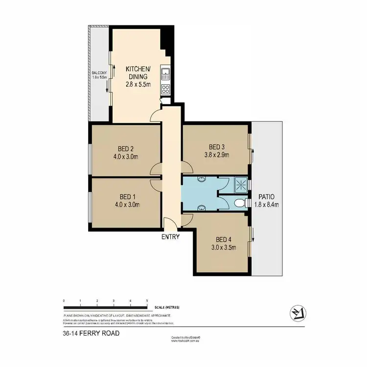 Floorplan of Homely unit listing, 36/14 Ferry Road, West End QLD 4101