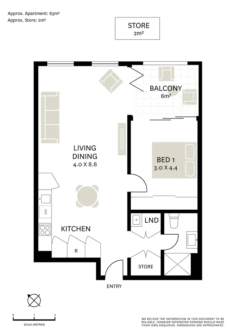 Floorplan of Homely apartment listing, 506/18 Huntley Street, Alexandria NSW 2015