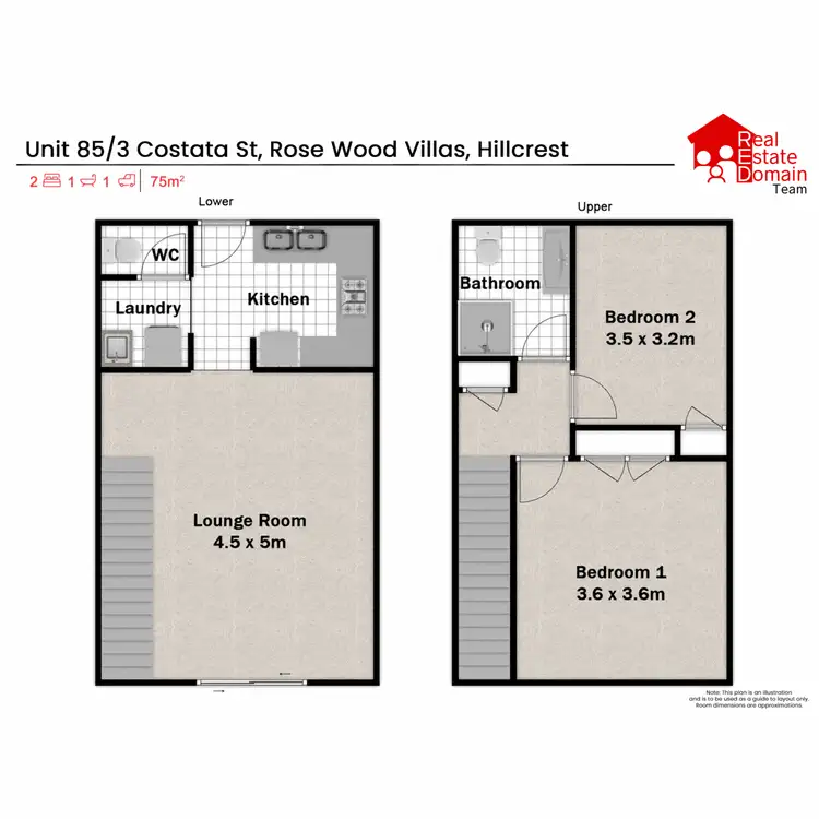 Floorplan of Homely townhouse listing, 85/3 Costata Street, Hillcrest QLD 4118