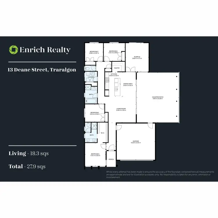 Floorplan of Homely house listing, 13 Deane Street, Traralgon VIC 3844