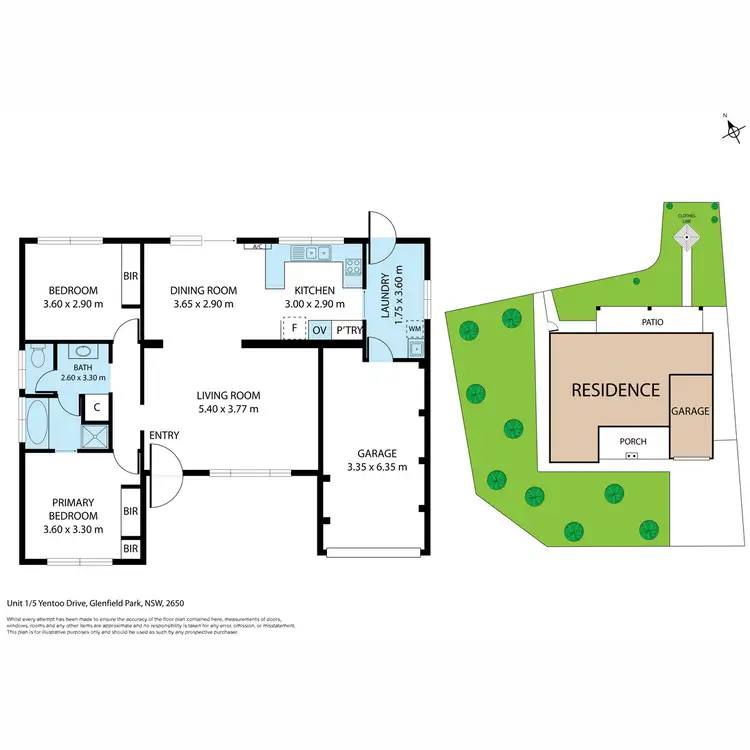 Floorplan of Homely house listing, 1/5 Yentoo Drive, Glenfield Park NSW 2650