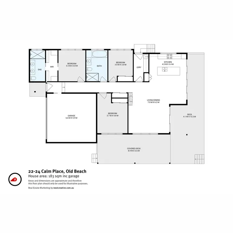 Floorplan of Homely townhouse listing, 2/22-24 Calm Place, Old Beach TAS 7017