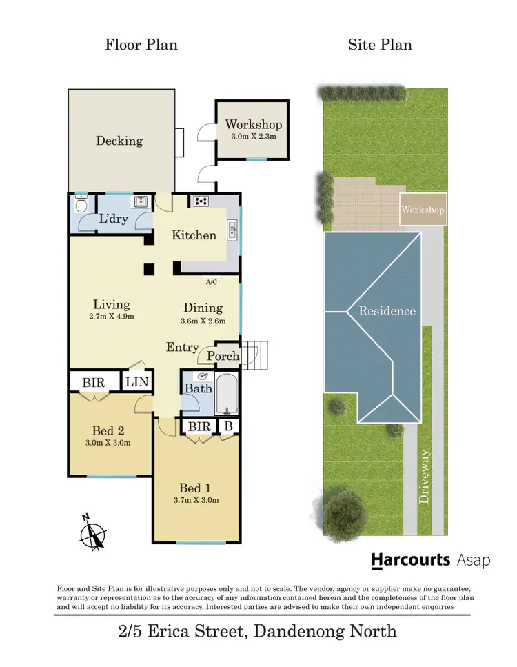 Floorplan of Homely house listing, 2/5 Erica Street, Dandenong North VIC 3175