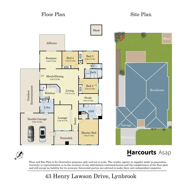 Floorplan of Homely house listing, 43 Henry Lawson Drive, Lynbrook VIC 3975
