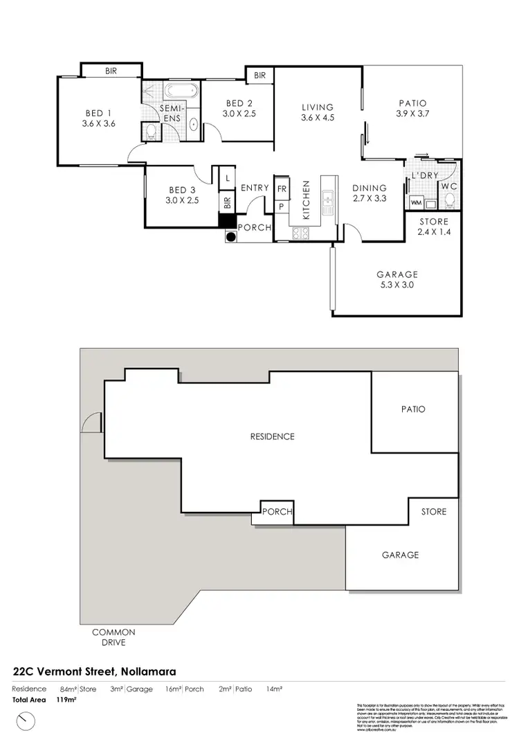 Floorplan of Homely house listing, 22C Vermont Street, Nollamara WA 6061