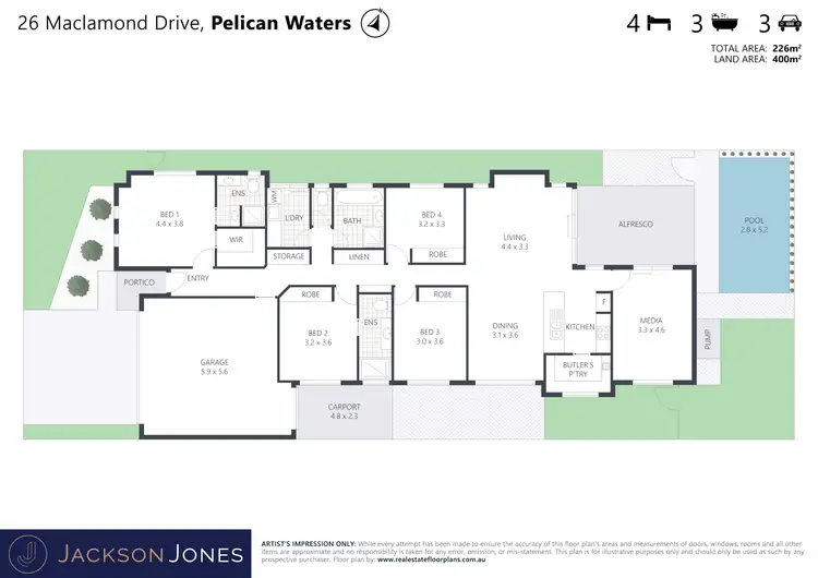 Floorplan of Homely house listing, 26 Maclamond Drive, Pelican Waters QLD 4551