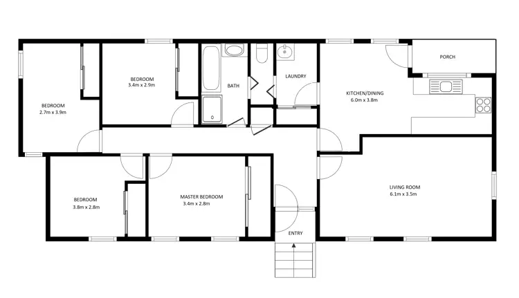 Floorplan of Homely house listing, 84 Chapple Street, Wodonga VIC 3690