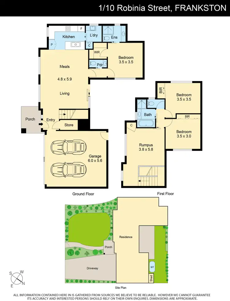 Floorplan of Homely townhouse listing, 1/10 Robinia Street, Frankston VIC 3199