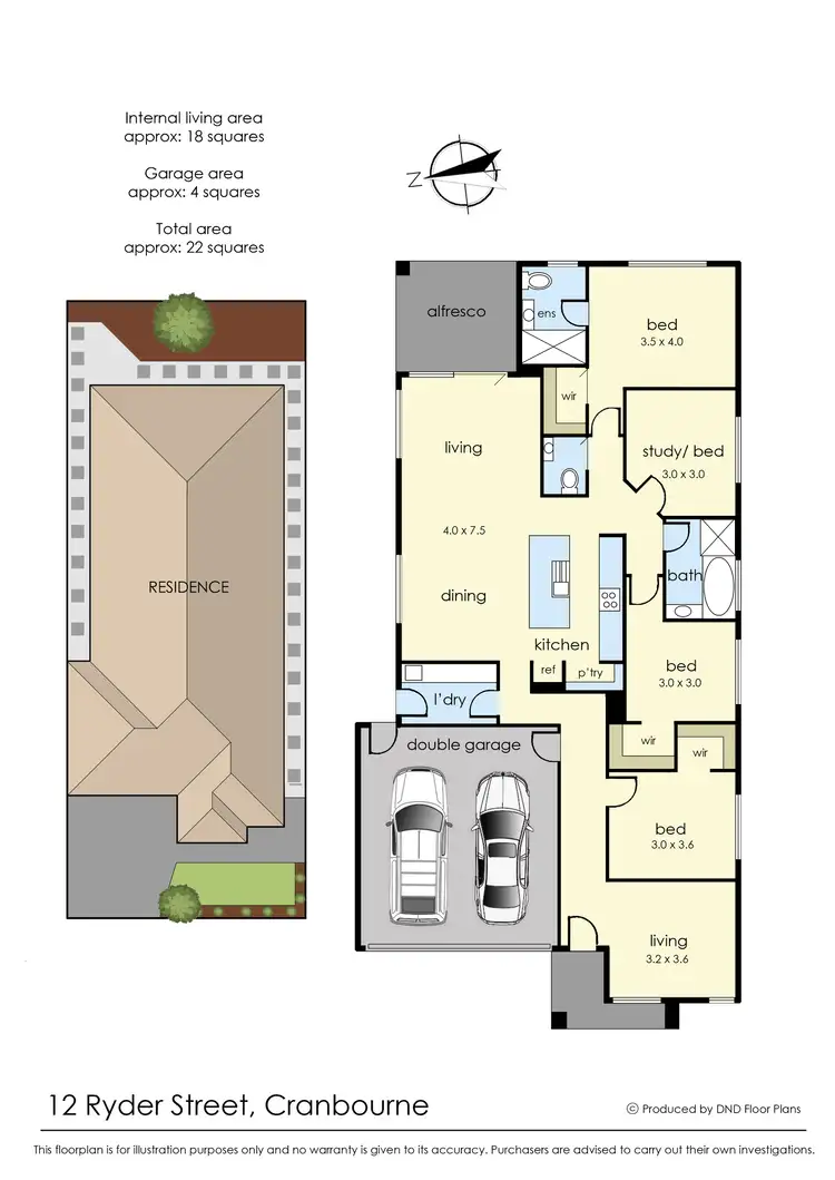 Floorplan of Homely house listing, 12 Ryder Street, Cranbourne VIC 3977