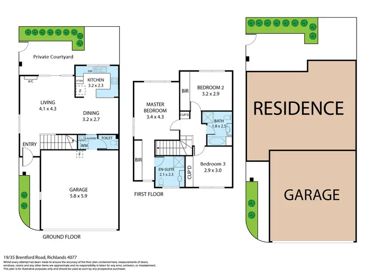 Floorplan of Homely townhouse listing, 19/35 Brentford Road, Richlands QLD 4077