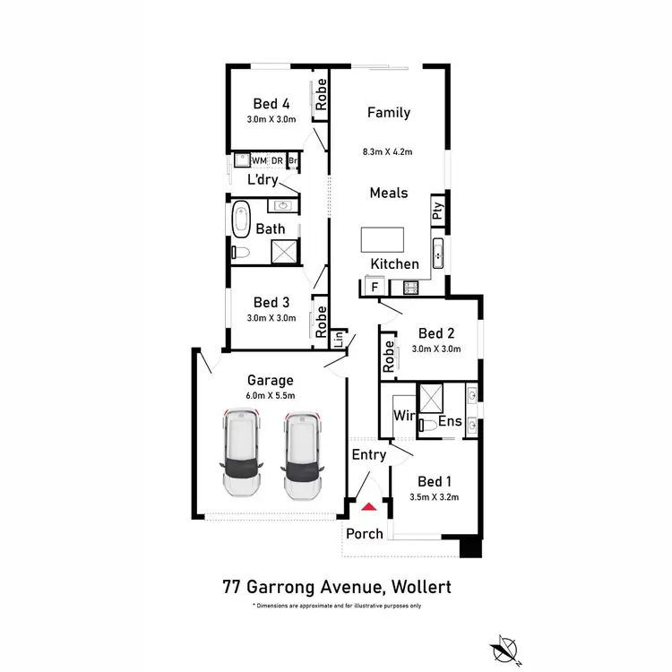 Floorplan of Homely house listing, 77 Garrong Avenue, Wollert VIC 3750