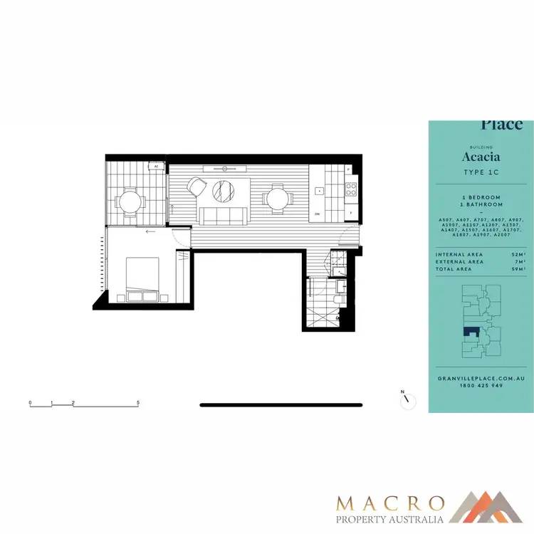 Floorplan of Homely apartment listing, 707/29 East Street, Granville NSW 2142